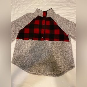 Maurice’s Fuzzy Plaid Pullover/Snap-up